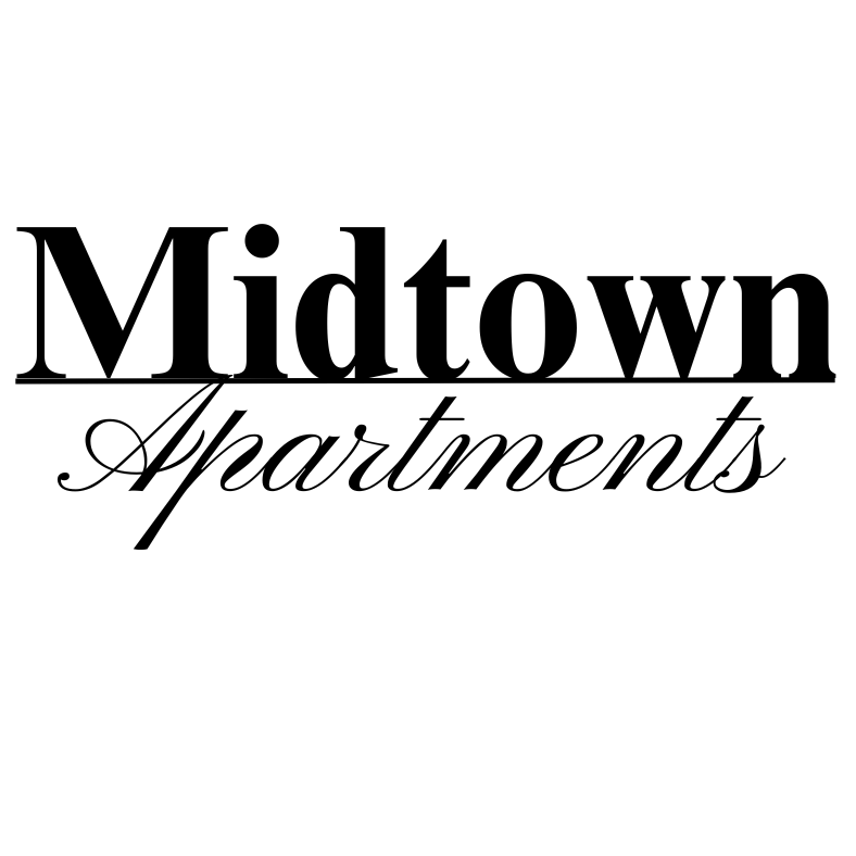 The image displays the text "Midtown Apartments" in a stylized font.